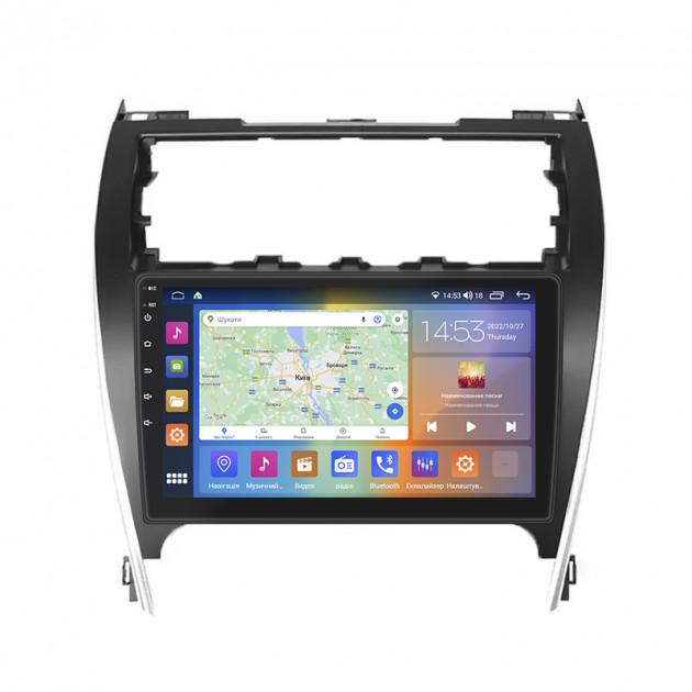 Штатная магнитола Lesko для Toyota Camry (USA) VII (XV50) 2011-2015 экран 10" 4/64Gb CarPlay 4G Wi-Fi GPS Prime