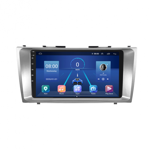 Штатная магнитола Lesko для Toyota Camry VI (XV40) 2006-2009 экран 9" 6/128Gb 4G Wi-Fi GPS Top