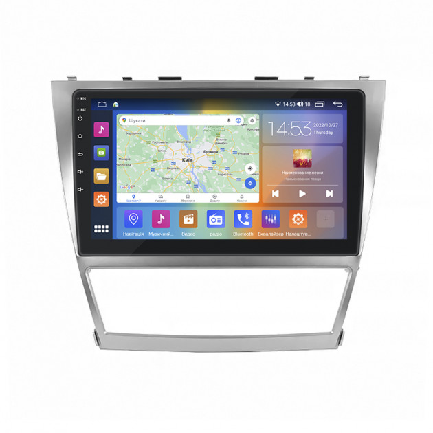 Штатная магнитола Lesko для Toyota Camry VI (XV40) Рестайлинг 2009-2011 экран 10" 2/32Gb CarPlay 4G Wi-Fi GPS Prime