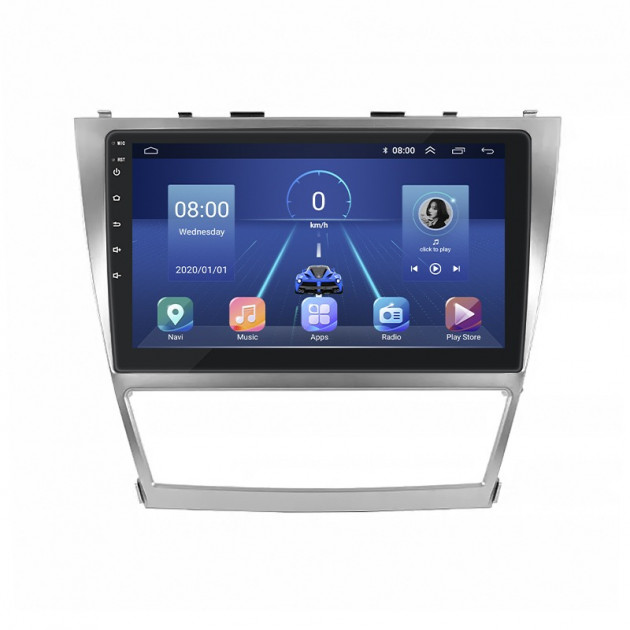 Штатная магнитола Lesko для Toyota Camry VI (XV40) Рестайлинг 2009-2011 экран 10" 6/128Gb 4G Wi-Fi GPS Top