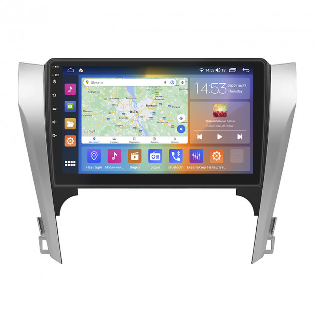 Штатная магнитола Lesko для Toyota Camry VII (XV50) 2011-2014 экран 10" 2/32Gb CarPlay 4G Wi-Fi GPS Prime