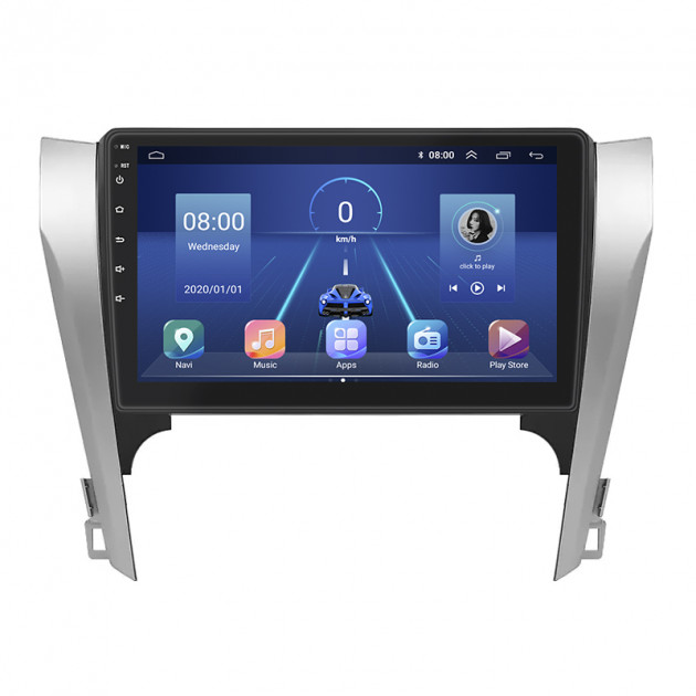 Штатная магнитола Lesko для Toyota Camry VII (XV50) 2011-2014 экран 10" 4/32Gb 4G Wi-Fi GPS Top