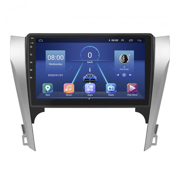 Штатная магнитола Lesko для Toyota Camry VII (XV50) 2011-2014 экран 10" 6/128Gb 4G Wi-Fi GPS Top