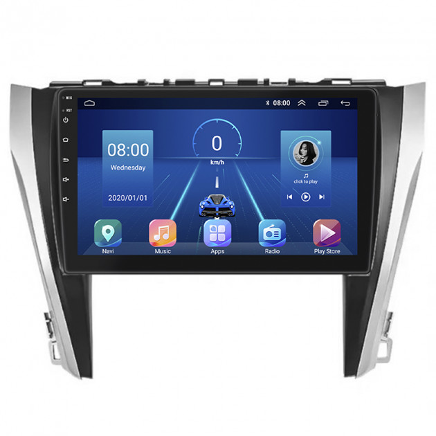 Штатная магнитола Lesko для Toyota Camry VII (XV50) Рестайлинг 2014-2017 экран 10" 4/32Gb 4G Wi-Fi GPS Top