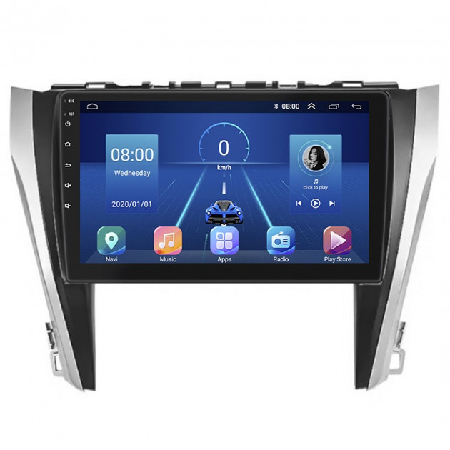 Штатная магнитола Lesko для Toyota Camry VII (XV50) Рестайлинг 2014-2017 экран 10" 6/128Gb 4G Wi-Fi GPS Top