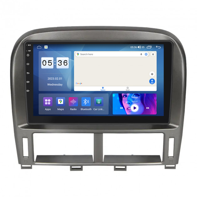 Штатная магнитола Lesko для Toyota Celsior III (F30) Рестайлинг ver 2 2003-2006 экран 9" 2/32Gb CarPlay 4G Wi-Fi GPS Prime