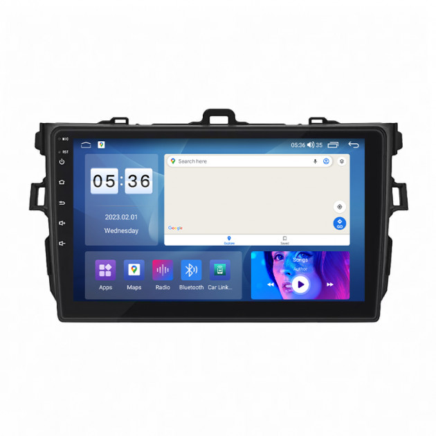 Штатная магнитола Lesko для Toyota Corolla X (E140, E150) 2006-2012 экран 9" 2/32Gb CarPlay 4G Wi-Fi GPS Prime