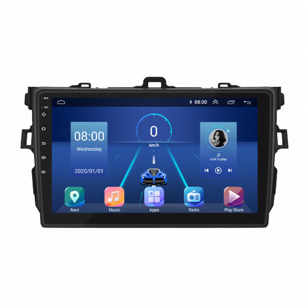 Штатная магнитола Lesko для Toyota Corolla X (E140, E150) 2006-2012 экран 9" 4/64Gb 4G Wi-Fi GPS Top