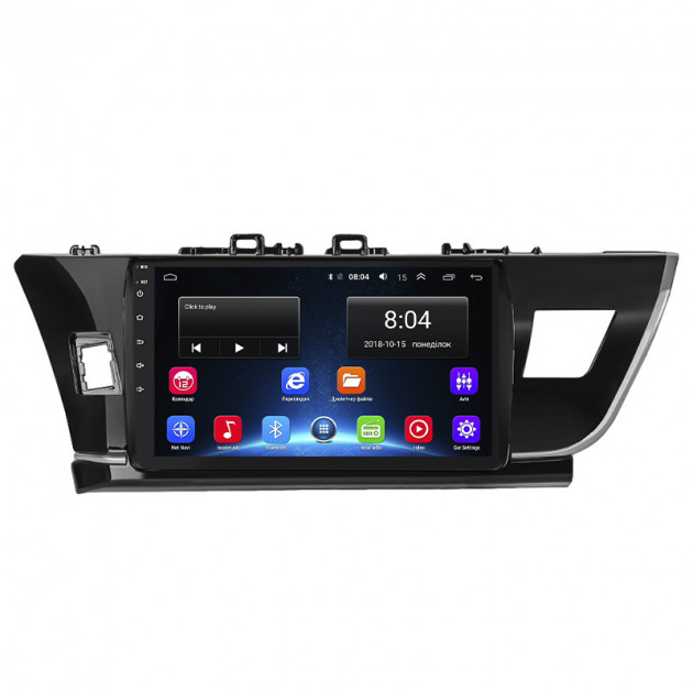 Штатная магнитола Lesko для Toyota Corolla XI (E160, E170) 2012-2016 экран 10" 2/32Gb Wi-Fi GPS Base