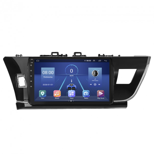 Штатная магнитола Lesko для Toyota Corolla XI (E160, E170) 2012-2016 экран 10" 4/64Gb 4G Wi-Fi GPS Top