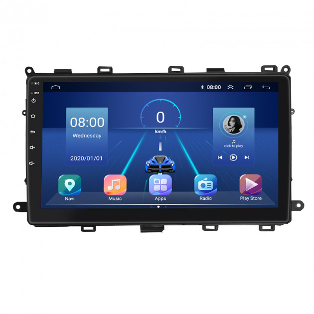 Штатная магнитола Lesko для Toyota Corolla XI (E160, E170) ver 2 2017-2019 экран 9" 2/32Gb 4G Wi-Fi GPS Top
