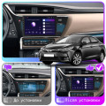 Штатная магнитола Lesko для Toyota Corolla XI (E160, E170) Рестайлинг 2015-н.в. экран 10" 2/32Gb CarPlay 4G Wi-Fi GPS Prime