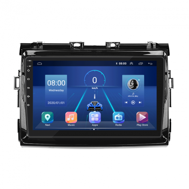 Штатная магнитола Lesko для Toyota Estima III 2006-2008 экран 9" 2/32Gb 4G Wi-Fi GPS Top