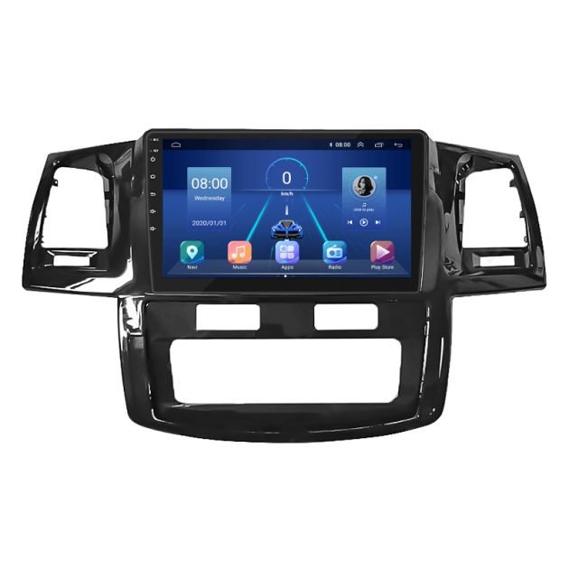 Штатная магнитола Lesko для Toyota Fortuner I 2005-2015 экран 9" 6/128Gb 4G Wi-Fi GPS Top