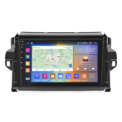 Штатная магнитола Lesko для Toyota Fortuner II 2015-2020 экран 9" 2/32Gb CarPlay 4G Wi-Fi GPS Prime