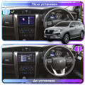 Штатная магнитола Lesko для Toyota Fortuner II Рестайлинг 2020-н.в. экран 9" 2/32Gb CarPlay 4G Wi-Fi GPS Prime