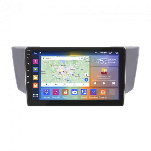 Штатная магнитола Lesko для Toyota Harrier II (XU30) 2003-2013 экран 9" 4/64Gb CarPlay 4G Wi-Fi GPS Prime