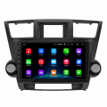 Штатная магнитола Lesko для Toyota Highlander II (U40) 2007-2010 экран 10" 2/32Gb Wi-Fi GPS Base