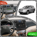 Штатная магнитола Lesko для Toyota Highlander II (U40) Рестайлинг 2010-2013 экран 10" 2/32Gb 4G Wi-Fi GPS Top