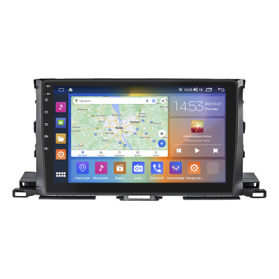 Штатная магнитола Lesko для Toyota Highlander III (U50) 2013-2016 экран 10" 4/64Gb CarPlay 4G Wi-Fi GPS Prime