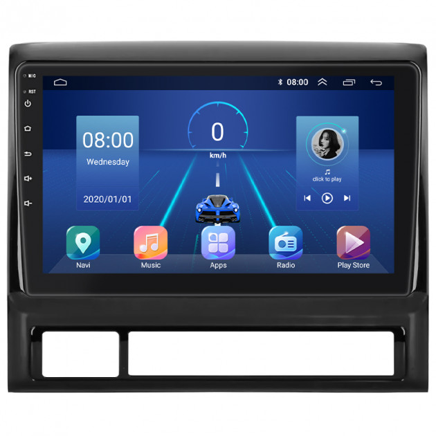 Штатная магнитола Lesko для Toyota Hilux VII 2004-2011 экран 9" 4/64Gb 4G Wi-Fi GPS Top