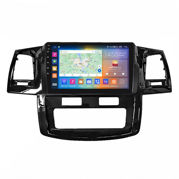 Штатная магнитола Lesko для Toyota Hilux VII Рестайлинг 2011-2015 экран 9" 2/32Gb CarPlay 4G Wi-Fi GPS Prime