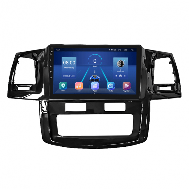 Штатная магнитола Lesko для Toyota Hilux VII Рестайлинг 2011-2015 экран 9" 6/128Gb 4G Wi-Fi GPS Top