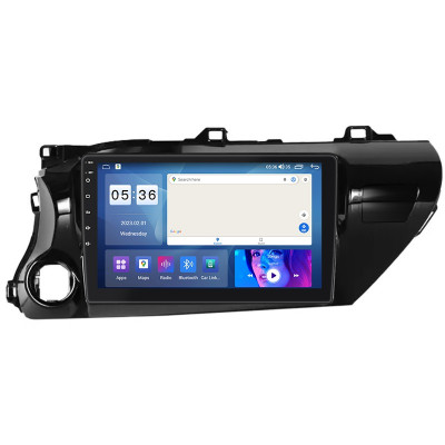 Штатная магнитола Lesko для Toyota Hilux VIII 2015-2020 экран 10" 4/64Gb CarPlay 4G Wi-Fi GPS Prime