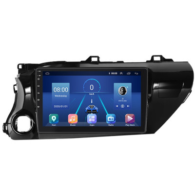 Штатная магнитола Lesko для Toyota Hilux VIII 2015-2020 экран 10" 2/32Gb 4G Wi-Fi GPS Top