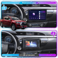 Штатная магнитола Lesko для Toyota Hilux VIII 2015-2020 экран 10" 4/64Gb 4G Wi-Fi GPS Top