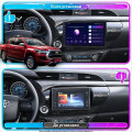 Штатная магнитола Lesko для Toyota Hilux VIII 2015-2020 экран 10" 6/128Gb 4G Wi-Fi GPS Top