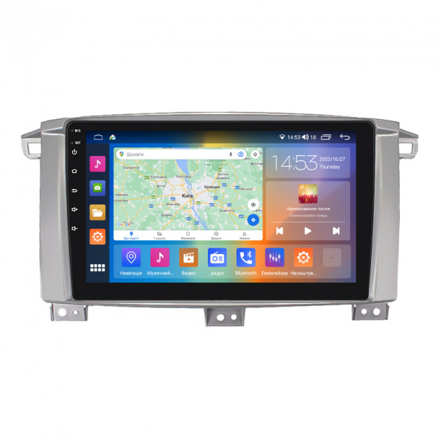 Штатная магнитола Lesko для Toyota Land Cruiser 100 Series Рестайлинг 1 2002-2005 экран 9" 4/64Gb CarPlay 4G Wi-Fi GPS Prime