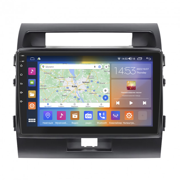 Штатная магнитола Lesko для Toyota Land Cruiser 200 Series Рестайлинг 1 2012-2015 экран 10" 4/64Gb CarPlay 4G Wi-Fi GPS Prime