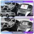 Штатная магнитола Lesko для Toyota Land Cruiser 200 Series Рестайлинг 1 2012-2015 экран 10" 4/64 QLED CarPlay 4G Wi-Fi GPS 360 Prime
