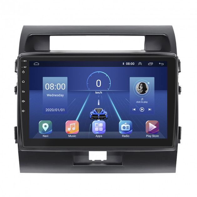 Штатная магнитола Lesko для Toyota Land Cruiser 200 Series Рестайлинг 1 2012-2015 экран 10" 4/32Gb 4G Wi-Fi GPS Top