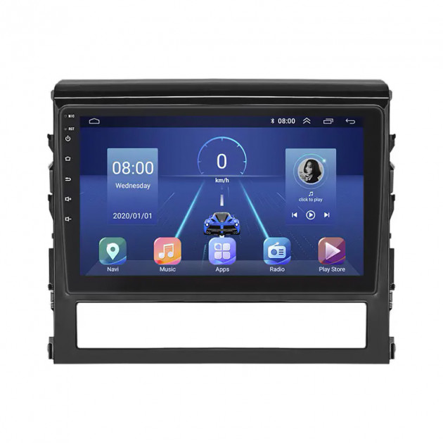 Штатная магнитола Lesko для Toyota Land Cruiser 200 Series Рестайлинг 2 2015-2021 экран 9" 4/64Gb 4G Wi-Fi GPS Top