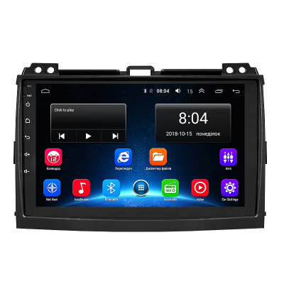 Штатная магнитола Lesko для Toyota Land Cruiser Prado 120 Series 2002-2007 экран 9" 2/32Gb Wi-Fi GPS Base