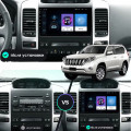 Штатная магнитола Lesko для Toyota Land Cruiser Prado 120 Series Рестайлинг 2007-2009 экран 9" 2/32Gb CarPlay 4G Wi-Fi GPS Prime