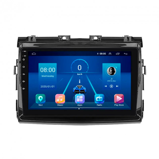 Штатная магнитола Lesko для Toyota Previa III (XR50) 2006-2019 экран 9" 2/32Gb 4G Wi-Fi GPS Top