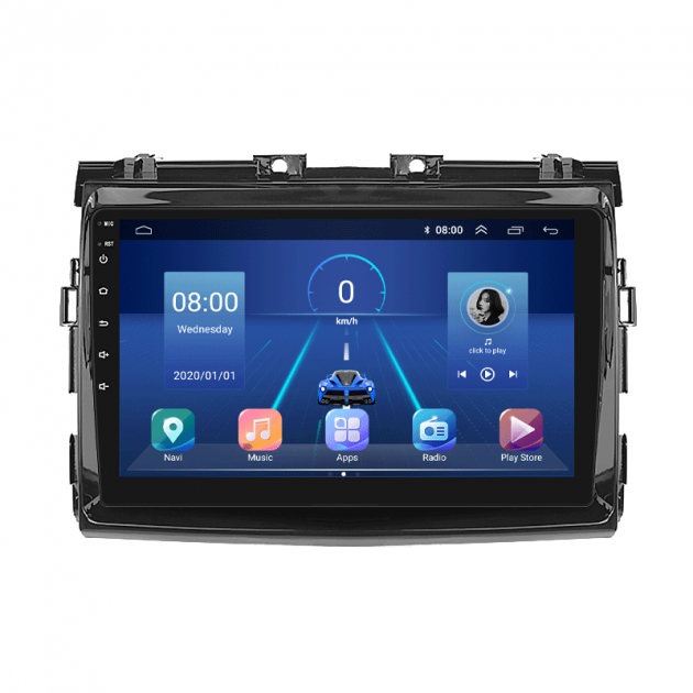 Штатная магнитола Lesko для Toyota Previa III (XR50) 2006-2019 экран 9" 6/128Gb 4G Wi-Fi GPS Top