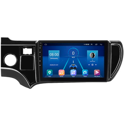 Штатная магнитола Lesko для Toyota Prius c I 2011-2015 экран 9" 6/128Gb 4G Wi-Fi GPS Top