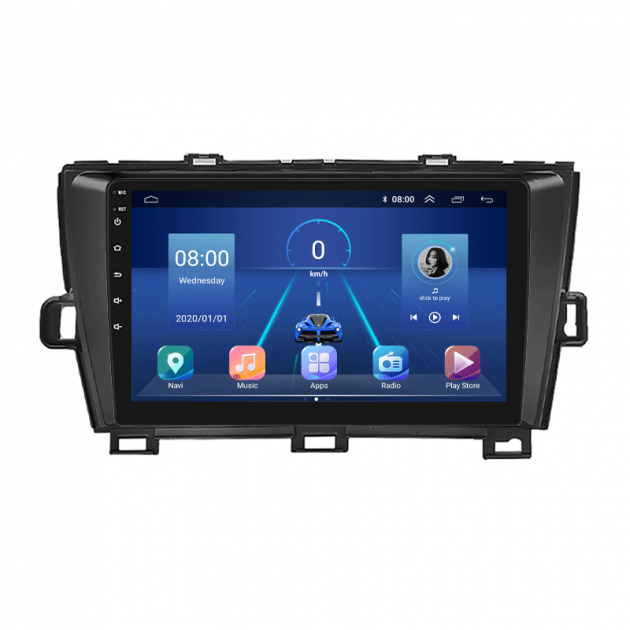Штатная магнитола Lesko для Toyota Prius III (XW30) 2009-2011 экран 9" 2/32Gb 4G Wi-Fi GPS Top