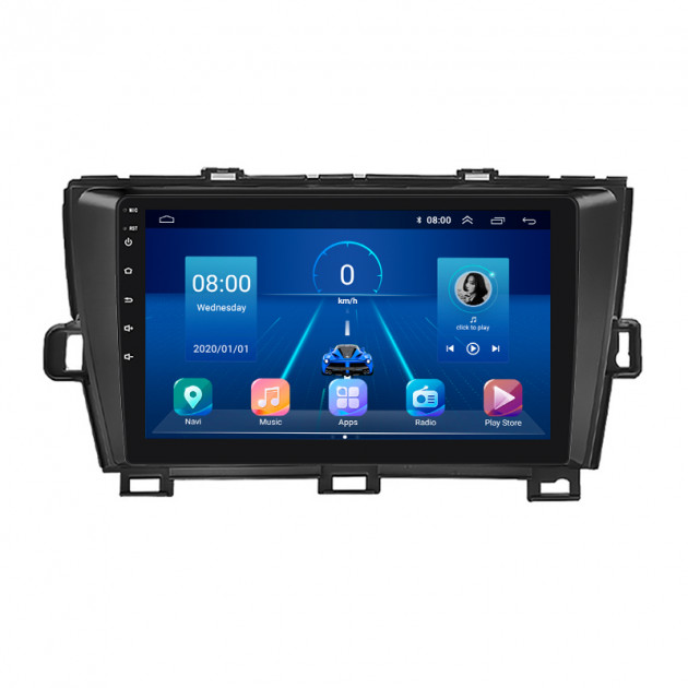 Штатная магнитола Lesko для Toyota Prius III Рестайлинг (XW30) 2011-2015 экран 9" 4/64Gb 4G Wi-Fi GPS Top