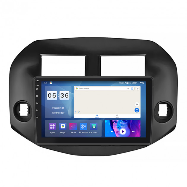 Штатная магнитола Lesko для Toyota RAV4 III (XA30) 2005-2010 экран 10" 4/64Gb CarPlay 4G Wi-Fi GPS Prime