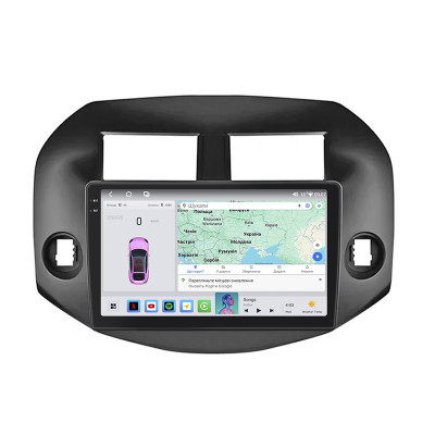 Штатная магнитола Lesko для Toyota RAV4 III (XA30) 2005-2010 экран 10" 4/64 QLED CarPlay 4G Wi-Fi GPS 360 Prime