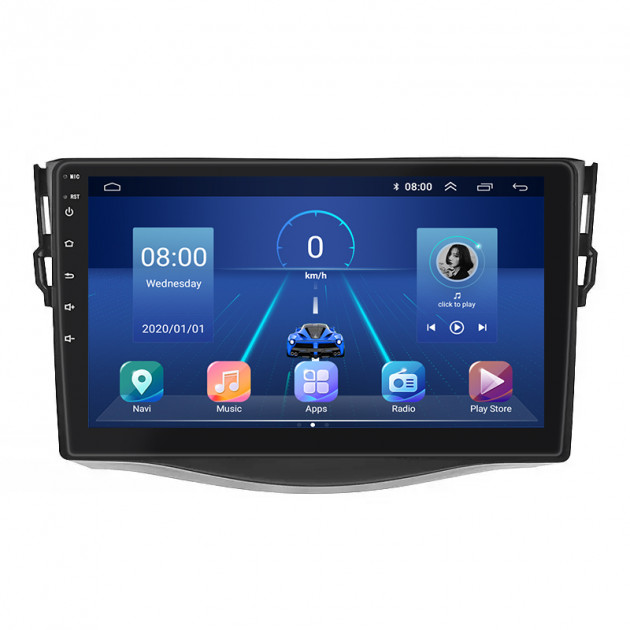 Штатная магнитола Lesko для Toyota RAV4 III (XA30) 2006-2012 экран 9" 6/128Gb 4G Wi-Fi GPS Top