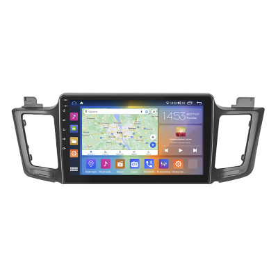 Штатная магнитола Lesko для Toyota RAV4 IV (CA40) Рестайлинг 2015-2019 экран 10" 4/64Gb CarPlay 4G Wi-Fi GPS Prime