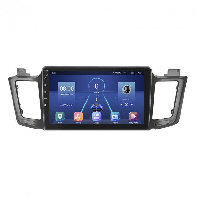 Штатная магнитола Lesko для Toyota RAV4 IV (CA40) Рестайлинг 2015-2019 экран 10" 4/32Gb 4G Wi-Fi GPS Top