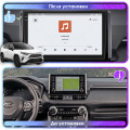 Штатная магнитола Lesko для Toyota RAV4 V (XA50) 2018-н.в. экран 10" 4/64 QLED CarPlay 4G Wi-Fi GPS 360 Prime