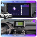 Штатная магнитола Lesko для Toyota RAV4 V (XA50) 2018-н.в. экран 10" 4/32Gb 4G Wi-Fi GPS Top